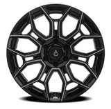 Arena Viper 20x9  0mm Gloss Black And Milled