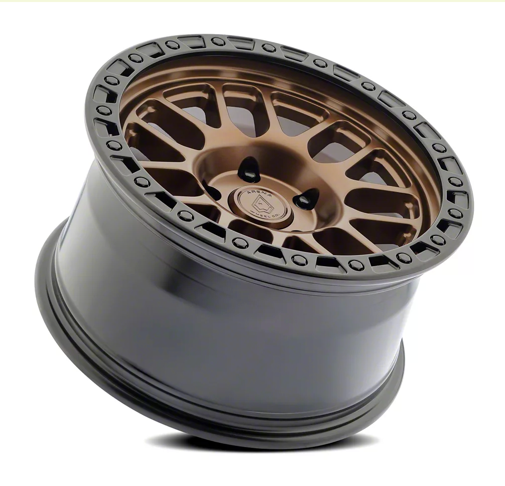 Arena Boost 17x9 0mm Smoked Bronze Center Satin Black Lip
