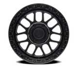 Arena Boost 17x9 0mm Satin Black Center Glossy Black Lip