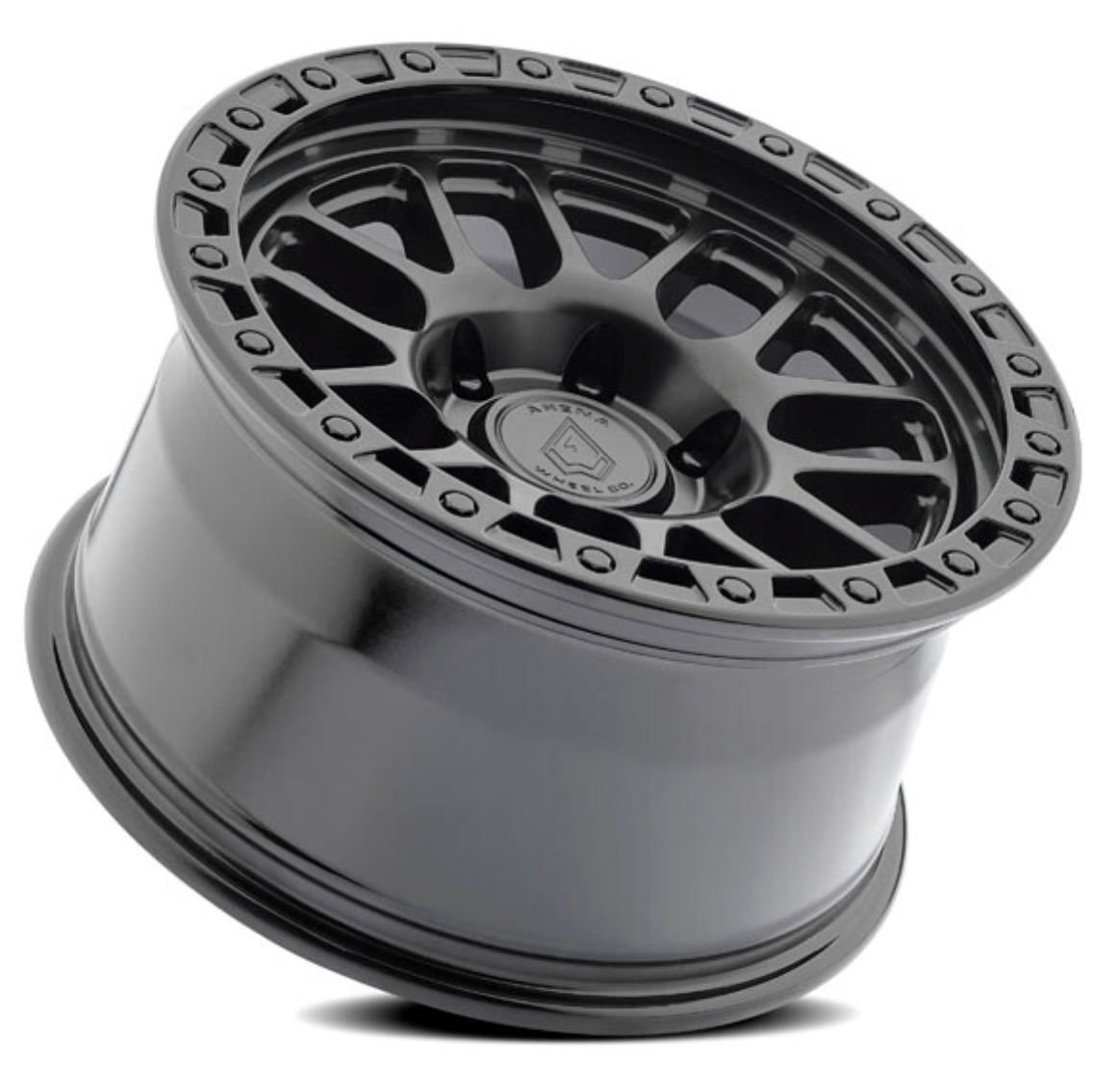 Arena Boost 18x9 0mm Satin Black Center Glossy Black Lip