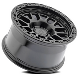 Arena Boost 18x9 0mm Satin Black Center Glossy Black Lip