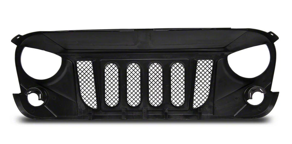 Trail Ops Venom Front Grille - Matte Black (2007-2018 Jeep Wrangler JK/JKU)