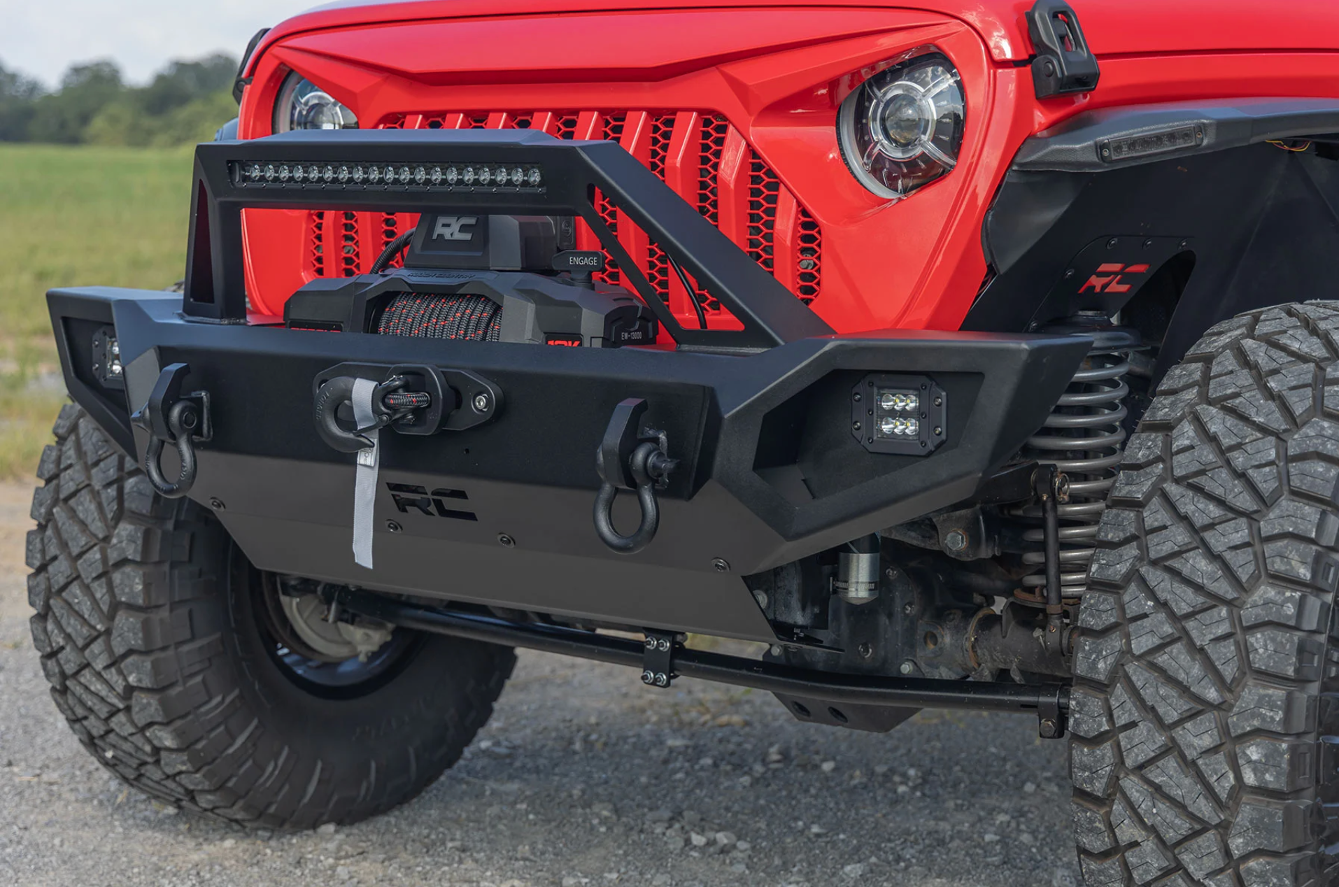 Rough Country Front Winch Bumper Jeep Wrangler and Gladiator (JK/JL/JT)