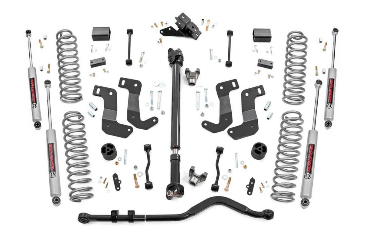 Rough Country 3.5 Inch lift Kit | C/A Drop | FR D/S | Jeep Wrangler Unlimited (18-23)