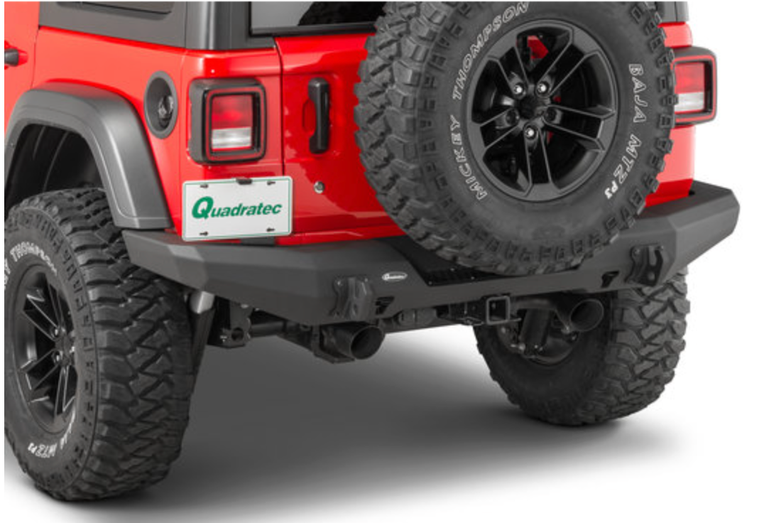 Quadratec Brute Strength Aluminum Rear Bumper for 18-26 Jeep Wrangler JL