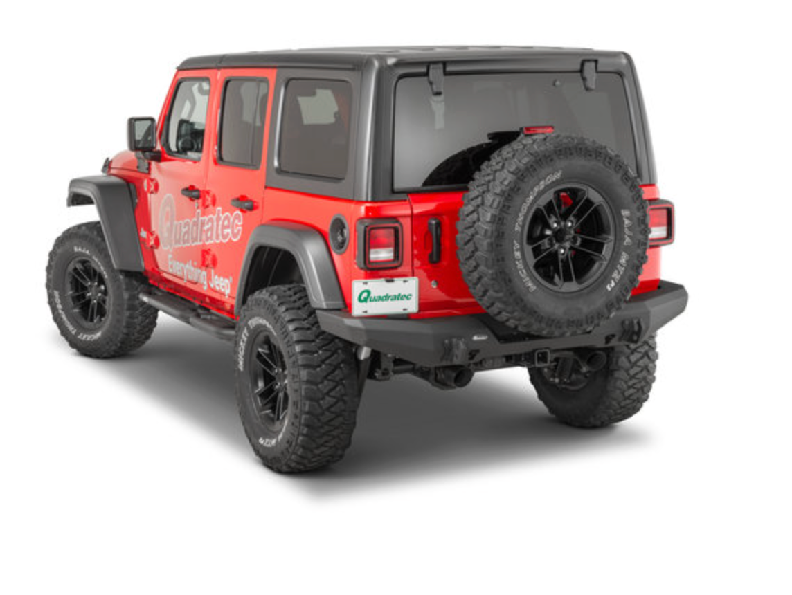 Quadratec Brute Strength Aluminum Rear Bumper for 18-26 Jeep Wrangler JL