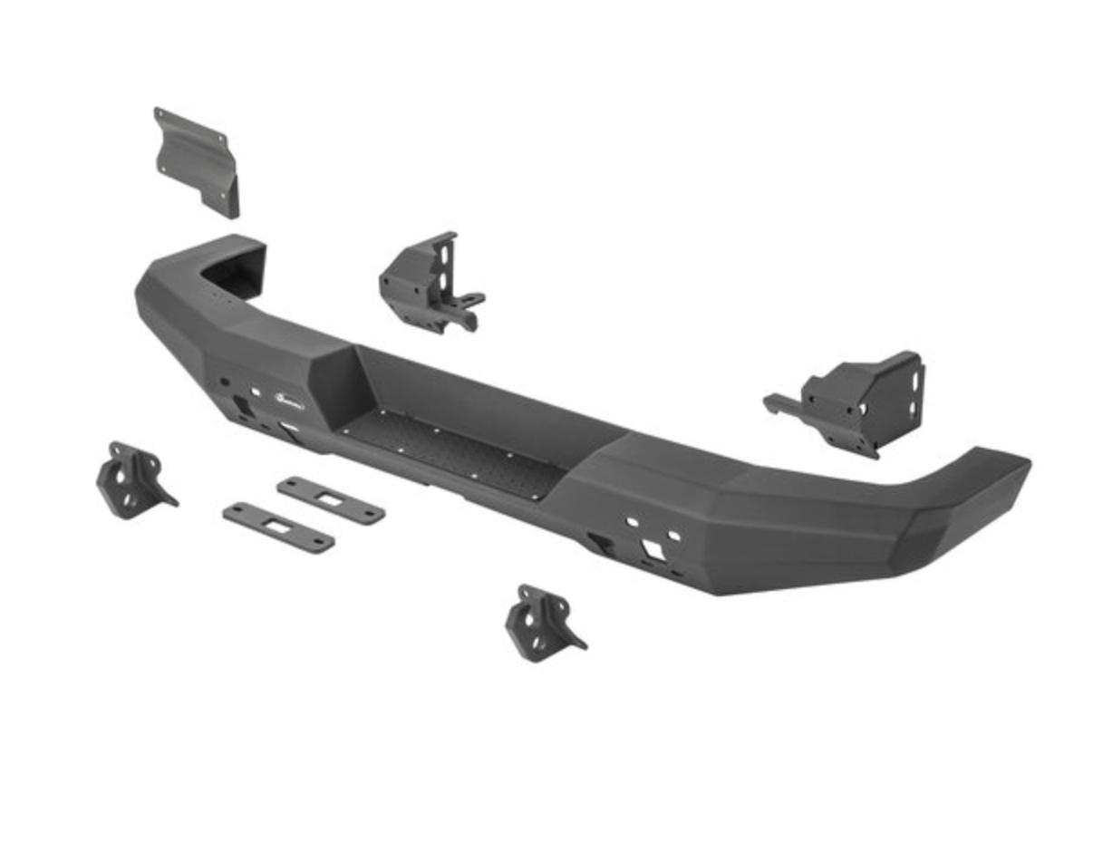 Quadratec Brute Strength Aluminum Rear Bumper for 18-26 Jeep Wrangler JL