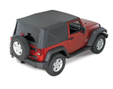 QuadraTop Replacement Soft Top with Tinted Windows in Black Diamond for 13-18 Jeep Wrangler JK 2 Door
