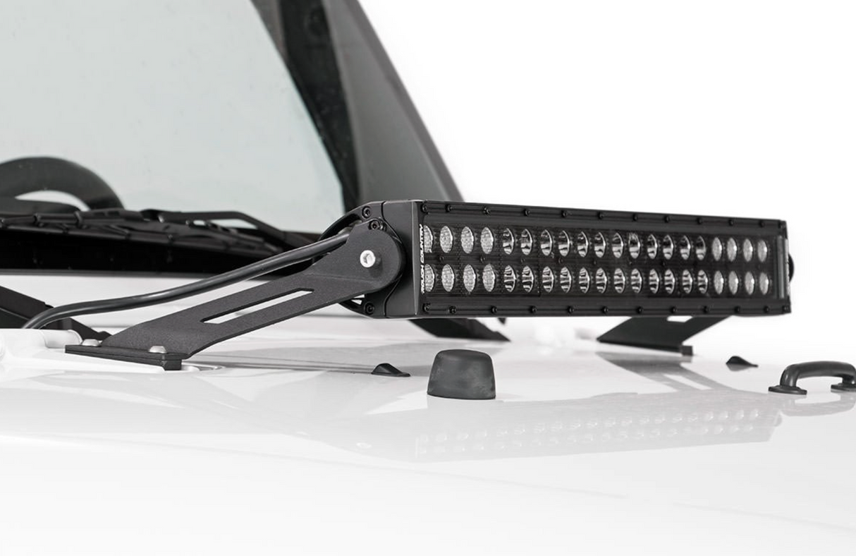 LED Light Mount Hood | 20" | Jeep Wrangler JK/Wrangler Unlimited (07-18)