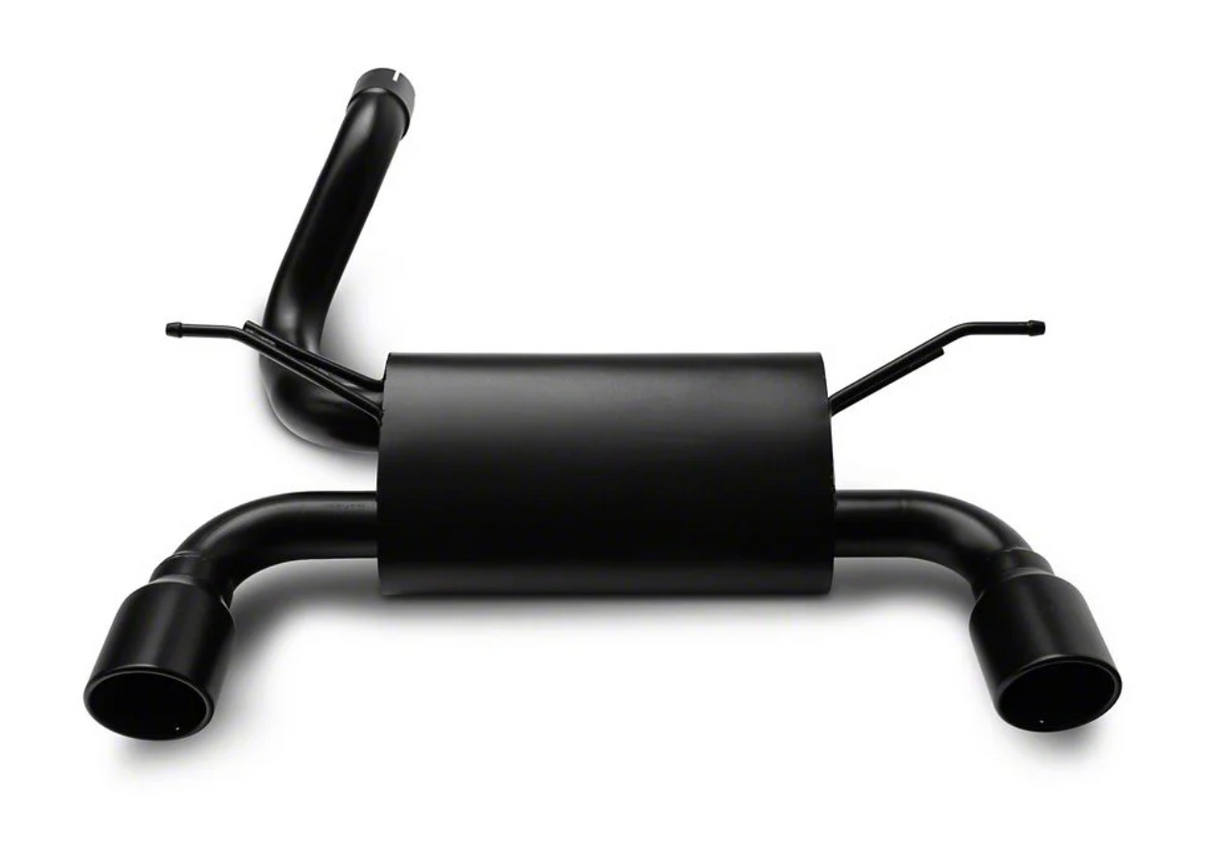 JL/JLU Outlaw Axle-Back Exhaust System with Black Tips