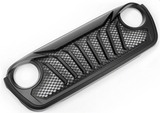 Black Jeep JL Wrangler and Gladiator grille with honeycomb pattern on a white background. Stealth Style Grille. Agressive.