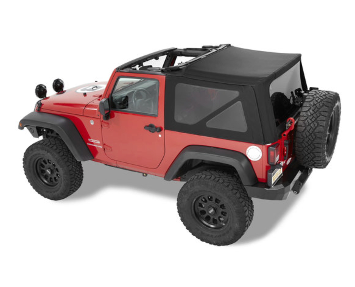 Bestop Replace-A-Top Black Twill Soft Top for Jeep Wrangler JK 2-Door