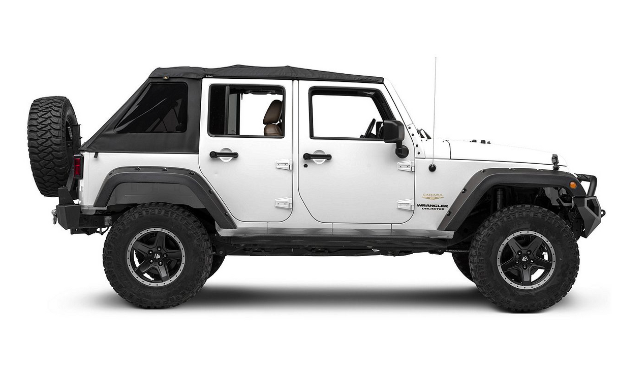 Bestop Trektop NX Glide Black Twill Soft Top for Jeep Wrangler JK 4-Door