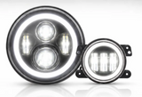 Trail Ops 7-Inch RGB LED Headlight & Fog Light Combo Kit | Jeep Wrangler JK/JKU