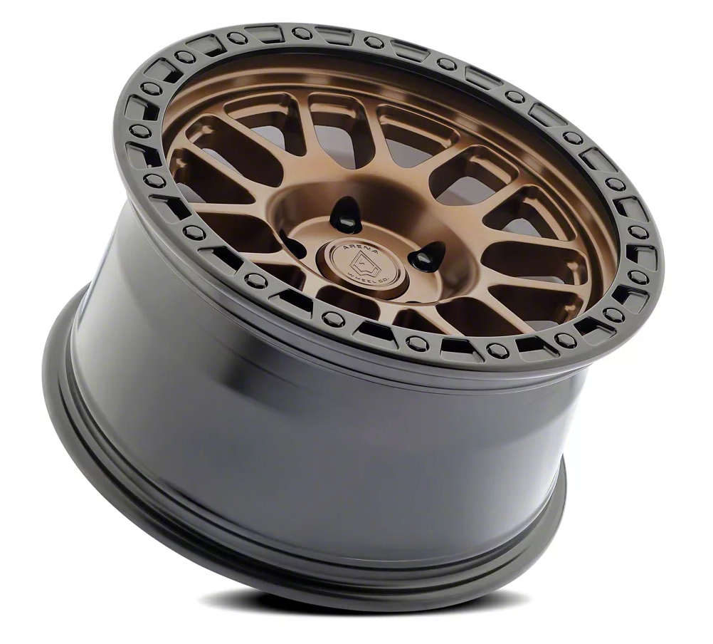 Arena Boost 17x9 0mm Smoked Bronze Center Satin Black Lip