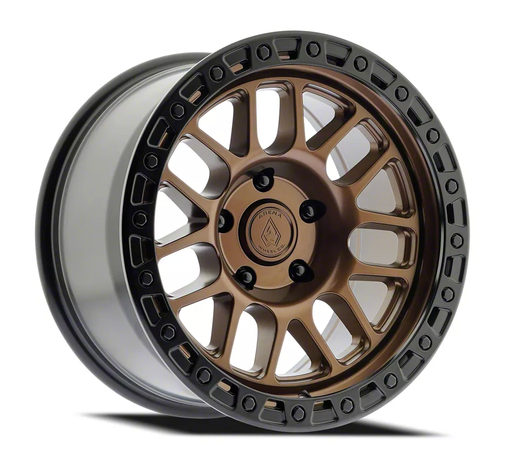 Arena Boost 17x9 0mm Smoked Bronze Center Satin Black Lip