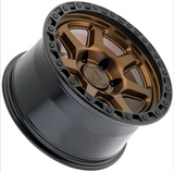 Arena Throttle 17x9 -12mm Smoked Bronze Center Glossy Black Lip
