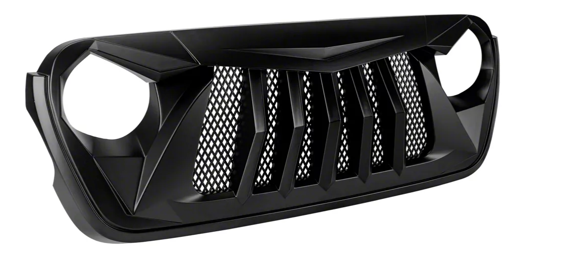 Trail Ops Bird of Prey Matte Black Grille for 2018-2026 Jeep Wrangler JL/JLU & Gladiator JT