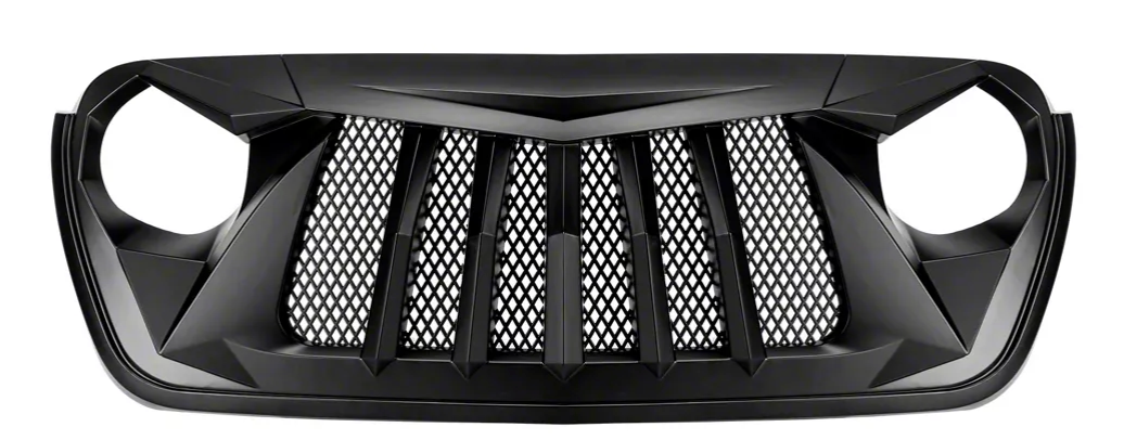 Trail Ops Bird of Prey Matte Black Grille for 2018-2026 Jeep Wrangler JL/JLU & Gladiator JT