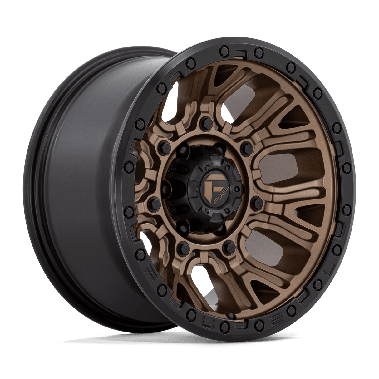 Fuel 1PC MATTE BRONZE W/ BLACK RING TRACTION 20X9 5X5.0 71 ZDB +1