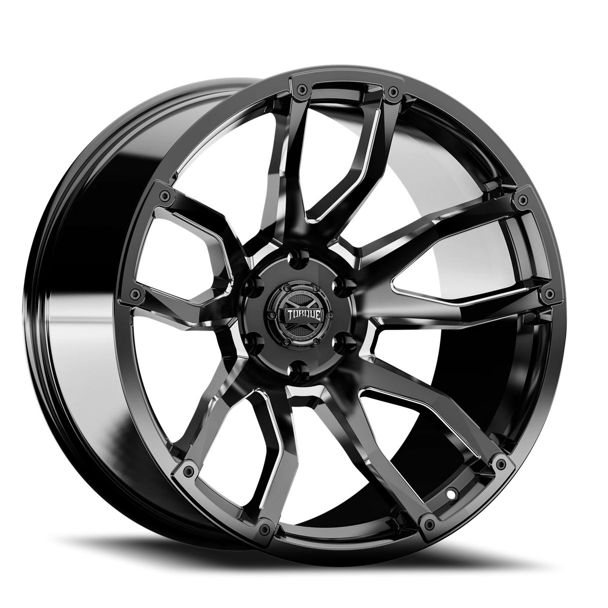 Torque Impact 20x10 Gloss Black Premium Milling 5x127 Offset -18