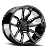 Torque Impact 22x10 Gloss Black Premium Milling 5x127 Offset -18