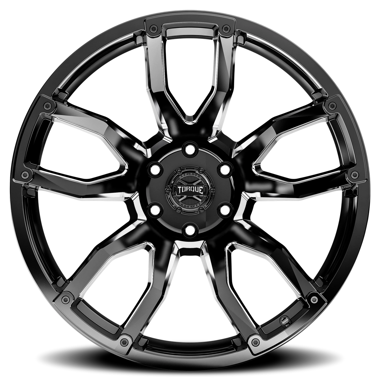 Torque Impact 22x10 Gloss Black Premium Milling 5x127 Offset -18