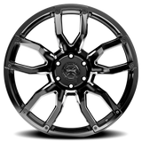 Torque Impact 22x10 Gloss Black Premium Milling 5x127 Offset -18