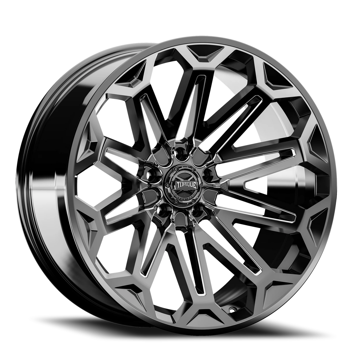 Torque Xcelerate 22x10 Gloss Black Premium Milling 5x127 Offset -18