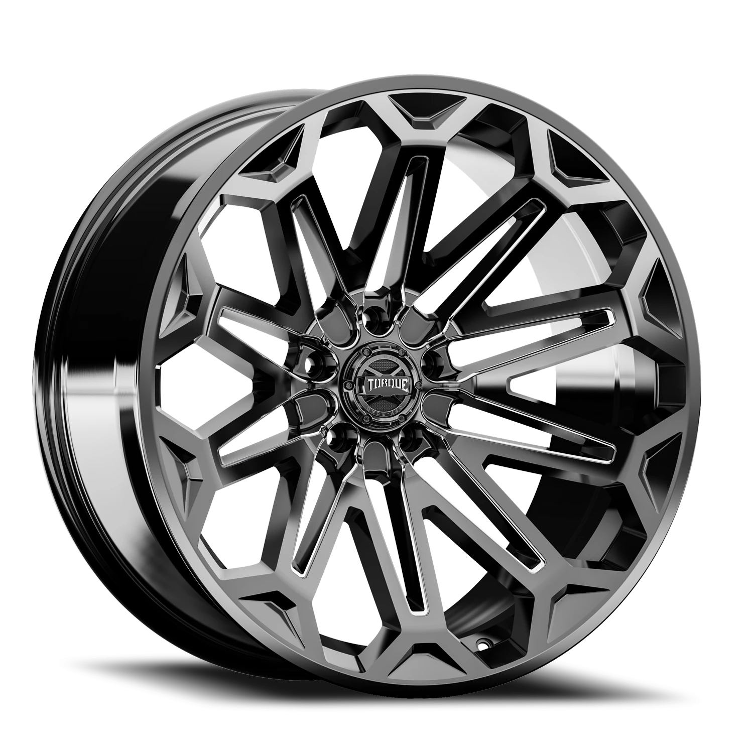 Torque Xcelerate 22x10 Gloss Black Premium Milling 5x127 Offset -18