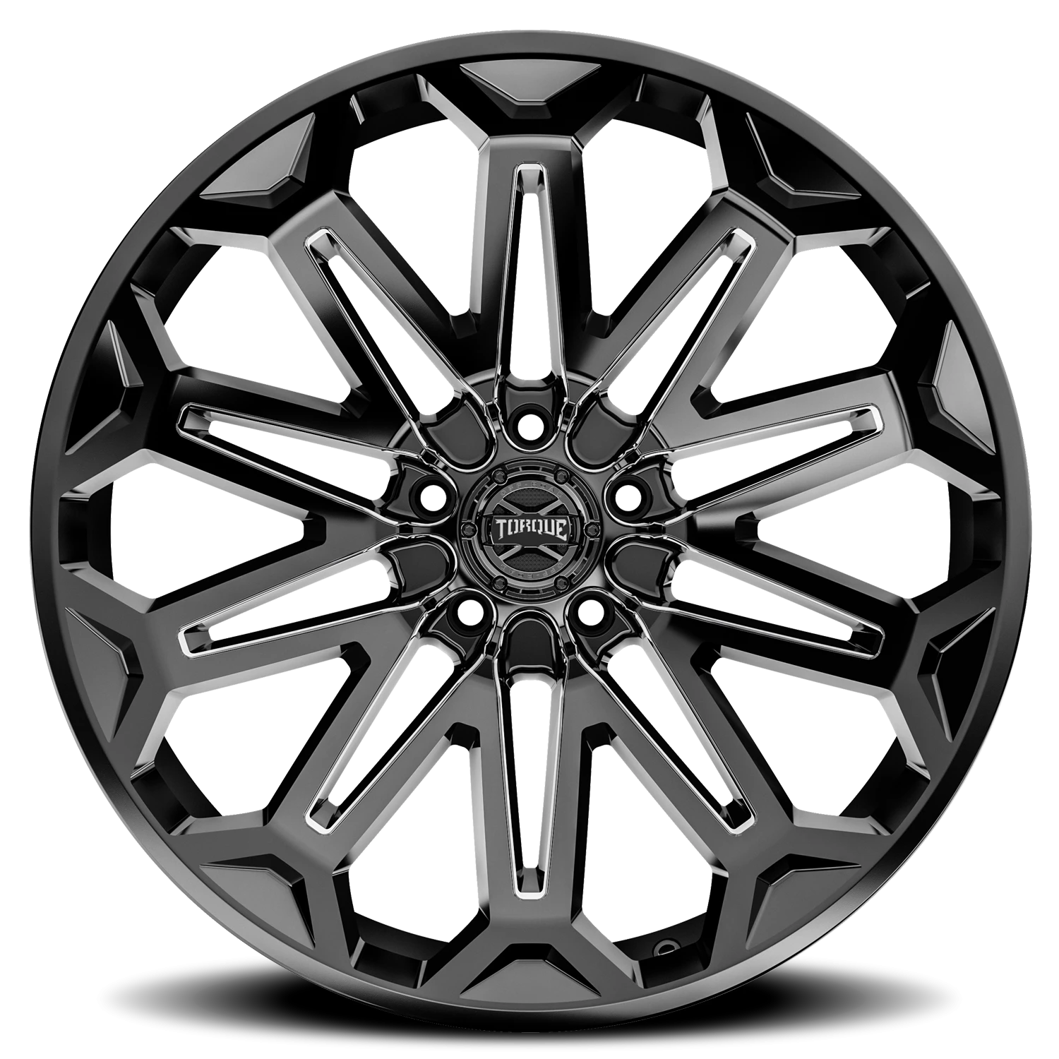 Torque Xcelerate 22x10 Gloss Black Premium Milling 5x127 Offset -18