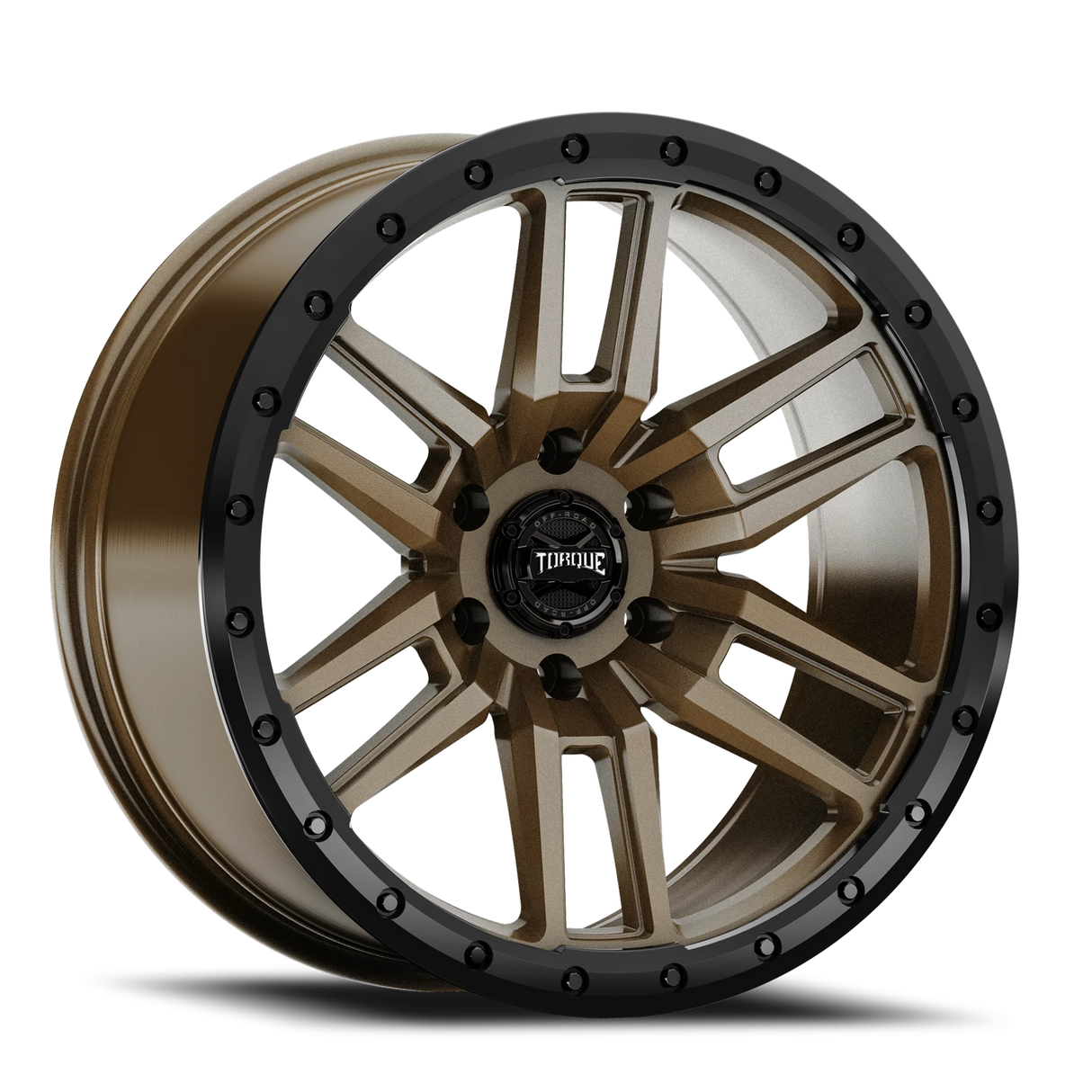 Torque Pritchett Satin Bronze 20x9 Satin Black Lip 5x127 Offset -12
