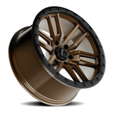 Torque Pritchett Satin Bronze 17x9 Satin Black Lip 5x127 Offset -12