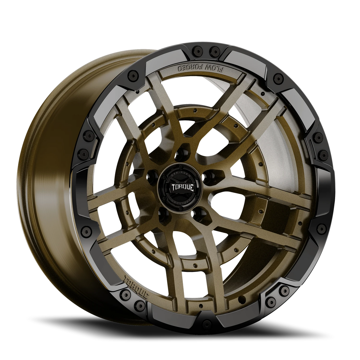 Torque Cliffhanger Satin Bronze 20x10 Satin Black Lip 5x127 Offset -18