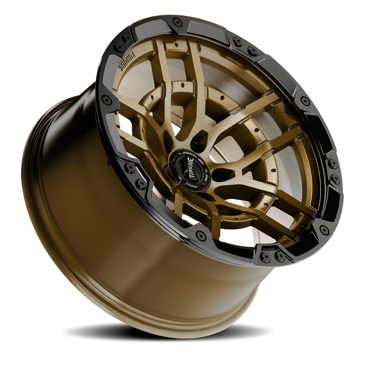 Torque Cliffhanger Satin Bronze 20x10 Satin Black Lip 5x127 Offset -18