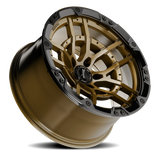Torque Cliffhanger Satin Bronze 20x10 Satin Black Lip 5x127 Offset -18
