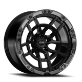 Torque Cliffhanger Satin Black 20x10 Gloss Black Lip 5x127 Offset -18