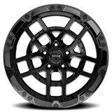 Torque Cliffhanger Satin Black 20x10 Gloss Black Lip 5x127 Offset -18