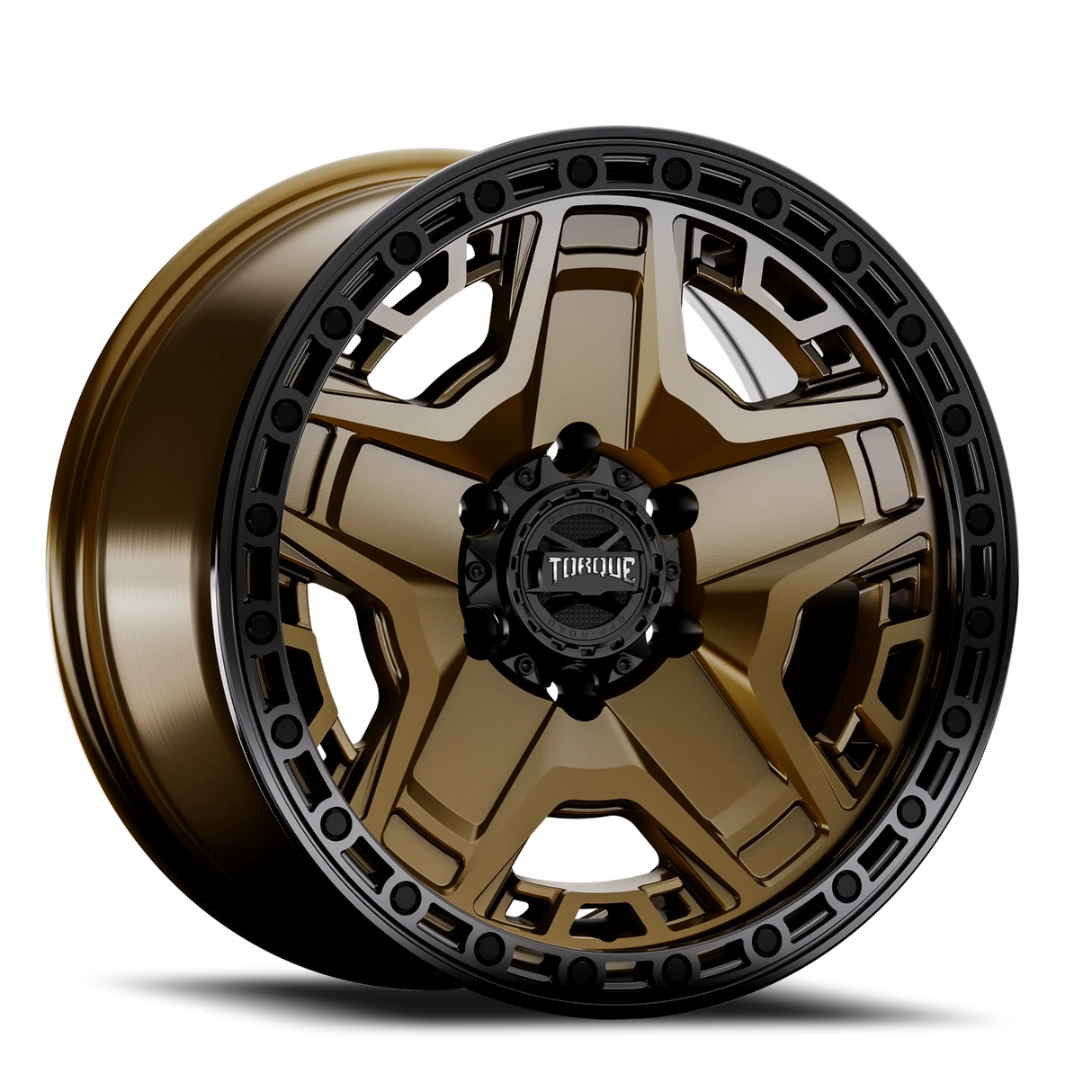 Torque Blackhawk Satin Bronze 17x9 Satin Black Lip 5x127 Offset -12