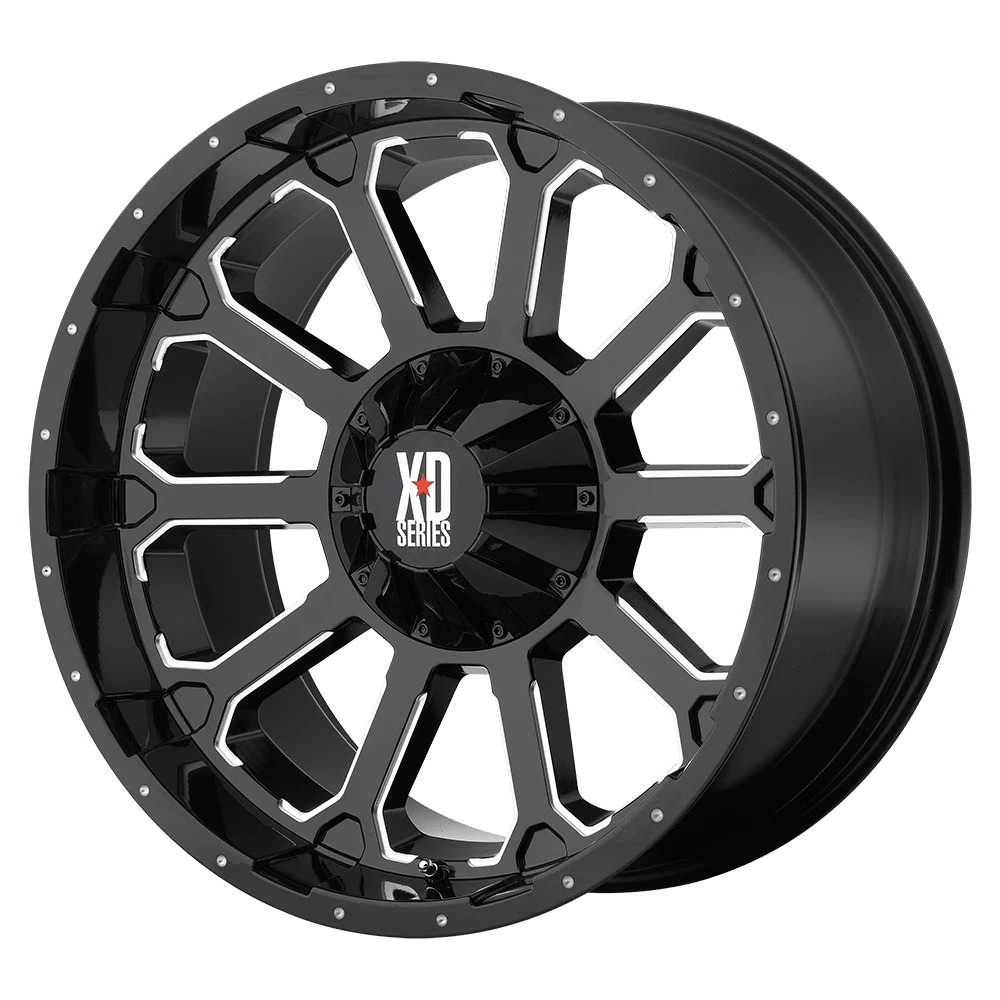 XD GLOSS BLACK W/ MILLED ACCENTS XD806 BOMB 18X9 5X5/135 G-BLK/MILL 0MM