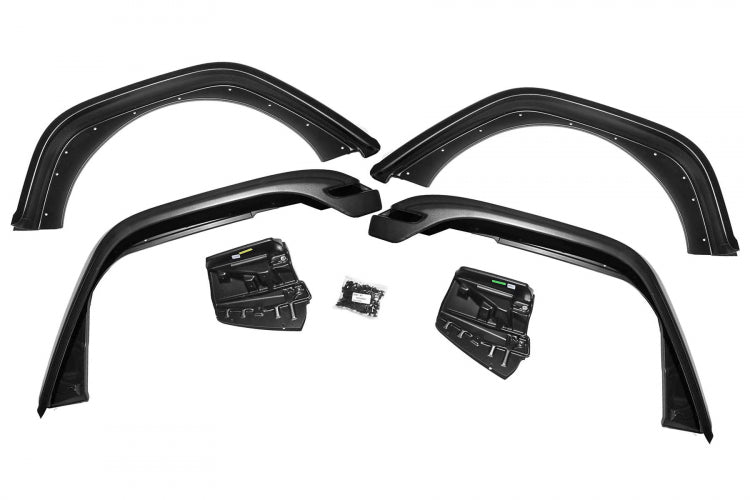 rough country fender flare set for jeep wrangler 