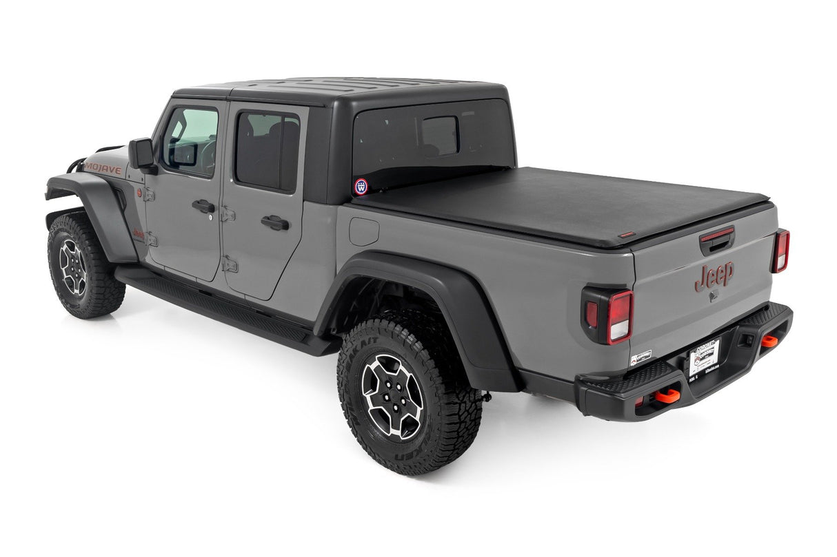 Rough Country Soft Roll Up Bed Cover | 5 Bed | Jeep Gladiator JT 4WD (2020-2025)