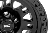 Rough Country 82 Series Wheel | One-Piece | Semi Gloss Black | 17x9 | 5x5 | -12mm