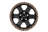 Rough Country 79 Series Wheel | One-Piece | Semi Gloss Black w/Bronze Ring | 17x8.5 | 5x5 | 0mm