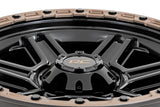 Rough Country 79 Series Wheel | One-Piece | Semi Gloss Black w/Bronze Ring | 17x8.5 | 5x5 | 0mm