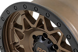 Rough Country 78 Series Wheel | Simulated Beadlock | Bronze/Black | 18x9 | 5x5 | -12mm