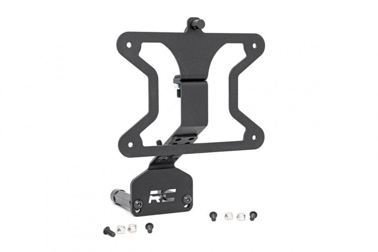 rough country license plate relocation bracket for jeep wrangler