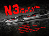 N3 Steering Stabilizer | Dual | 2.5-8 Inch Lift | Jeep Gladiator JT/Wrangler JL (18-26)