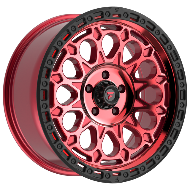 FITTIPALDI OFF ROAD FT101RTB 20X9, ET +00, PCD 5X5.00, CB 71.5-MACHINED WITH GLOSS RED TINT AND SATIN BLACK RING
