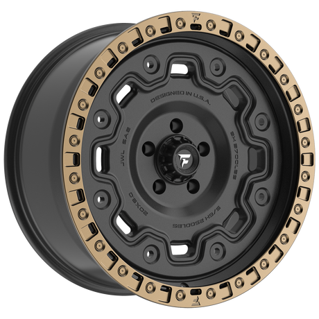 FITTIPALDI OFF ROAD FT100BZ 20X9, ET +00, PCD 5X5.00, CB 71.5-SATIN BLACK WITH BRONZE RING